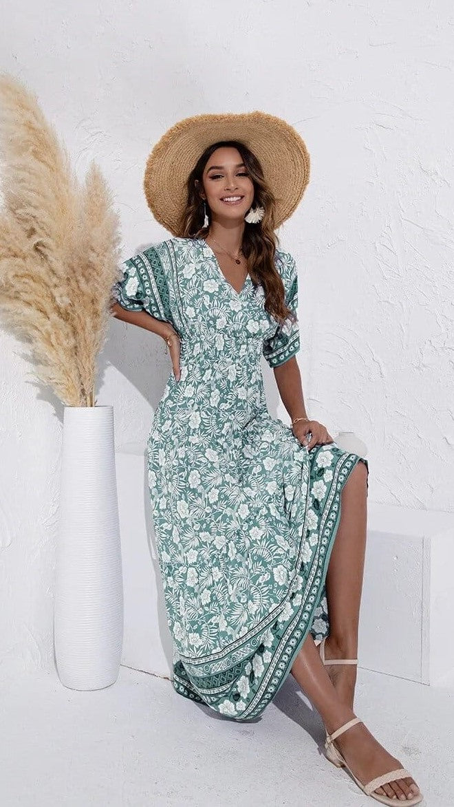 Robe de plage vintage à motif floral — vue 6