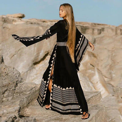 Robe de plage à rayures — vue 3