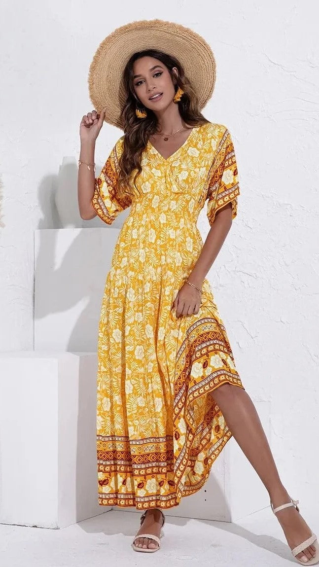 Robe de plage vintage à motif floral — vue 16