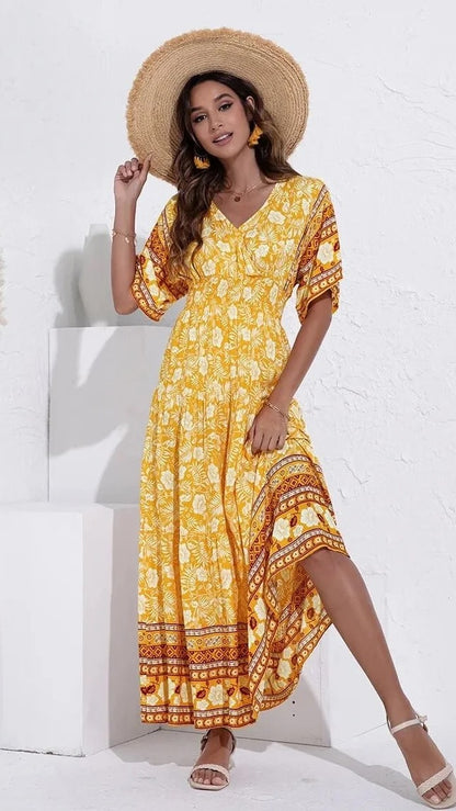 Robe de plage vintage à motif floral — vue 16