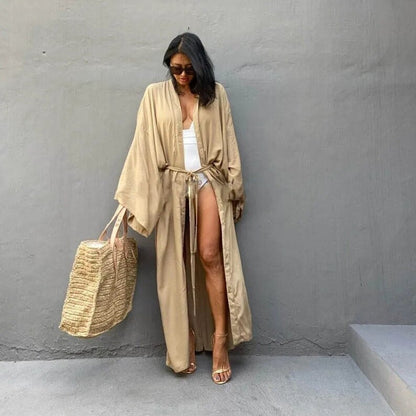 Kimono de plage à ceinture — BOHERIS