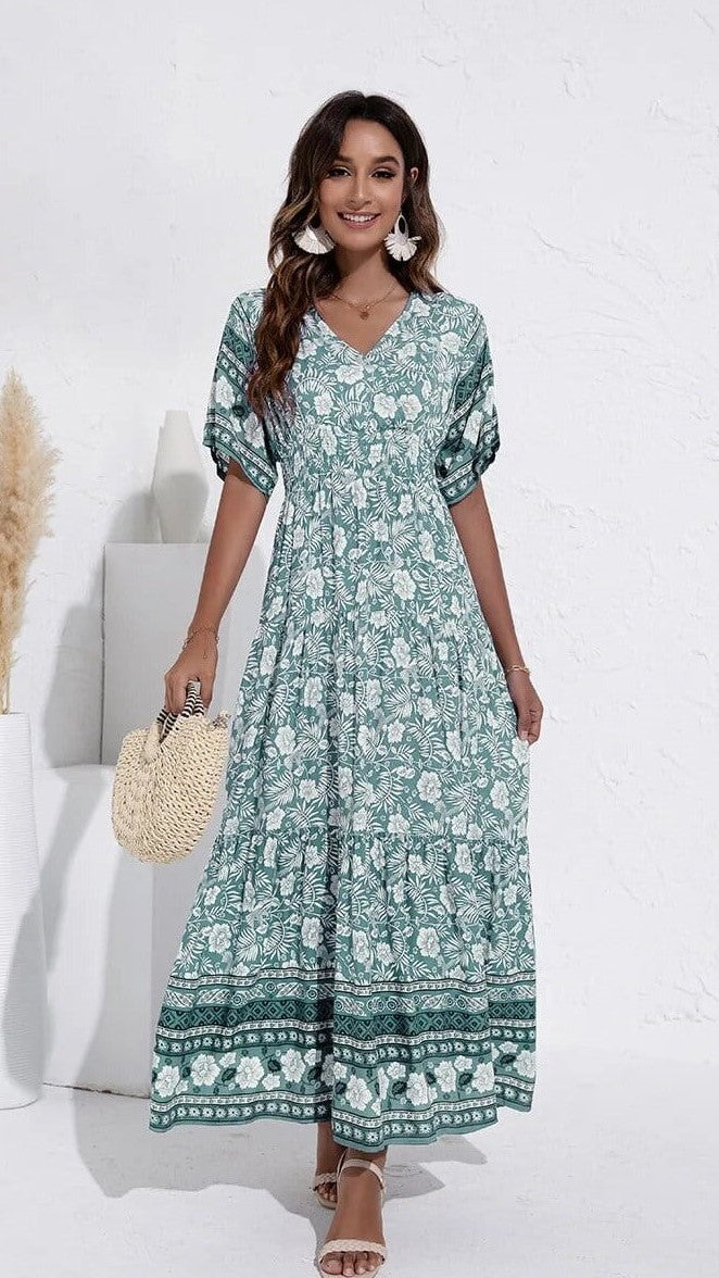 Robe de plage vintage à motif floral — vue 4