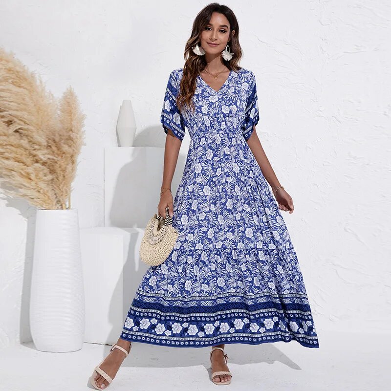 Robe de plage vintage à motif floral — vue 9