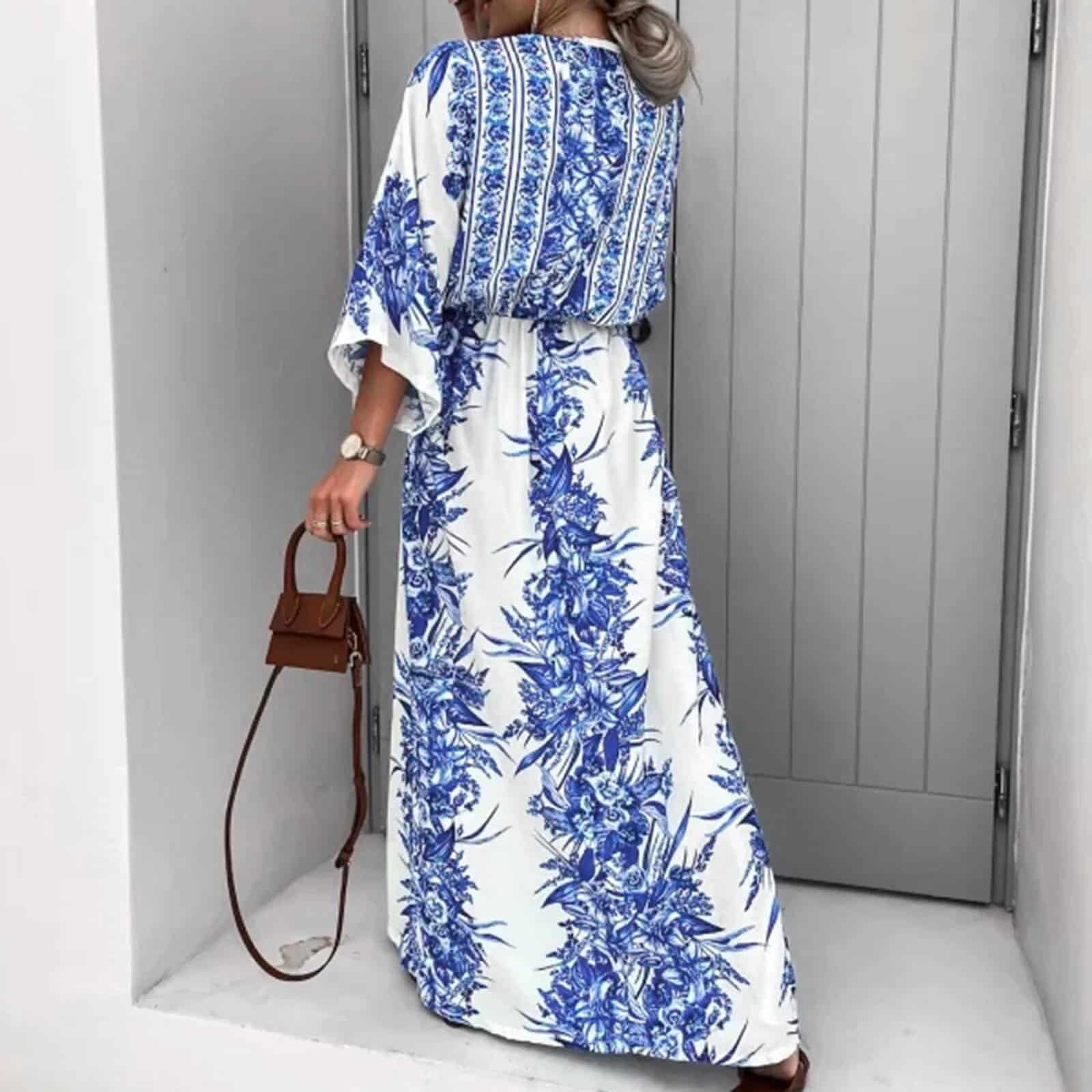 Robe kimono à motif floral — vue 2