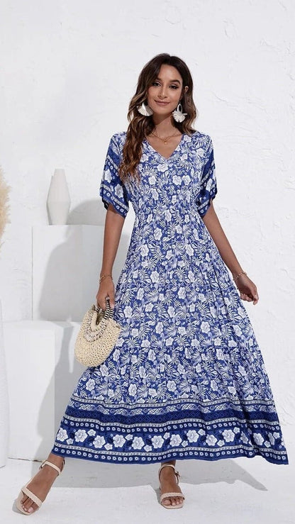 Robe de plage vintage à motif floral — vue 13