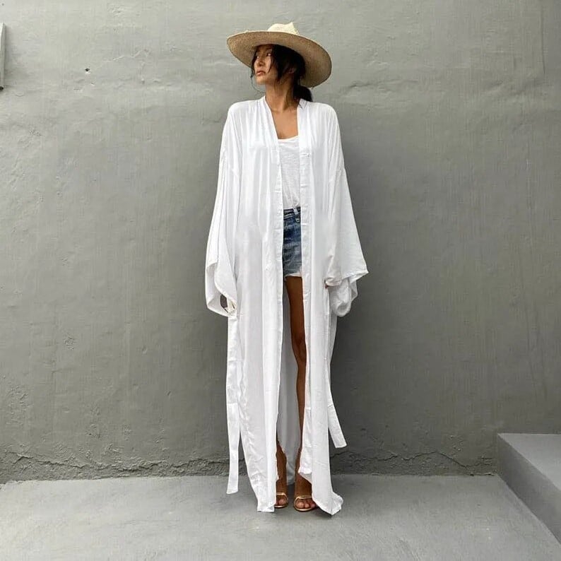 Kimono de plage à ceinture — vue 7