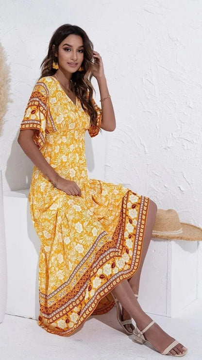 Robe de plage vintage à motif floral — vue 19