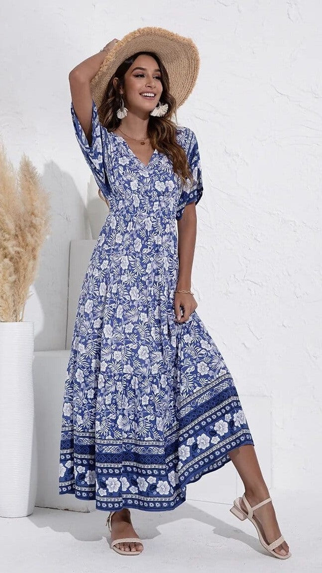 Robe de plage vintage à motif floral — vue 8