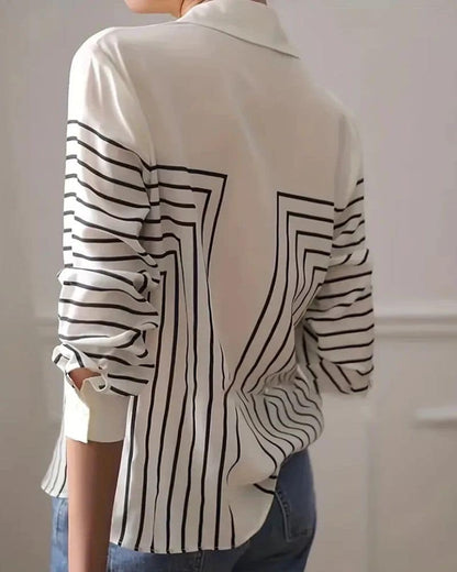Blouse bohème et à rayures — vue 2