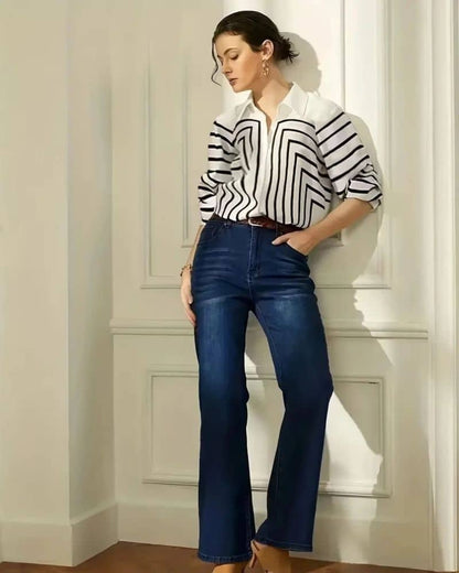 Blouse bohème et à rayures — vue 3