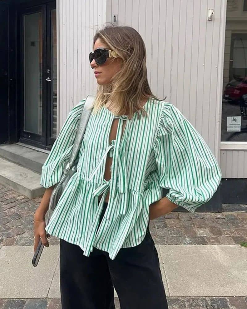Blouse bohème décontractée en tissu doux et léger — BOHERIS