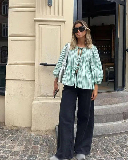Blouse bohème décontractée en tissu doux et léger — vue 2