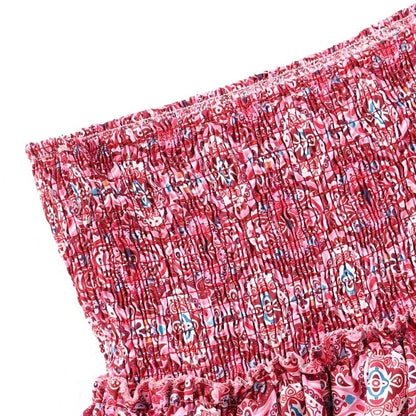Jupe bohème courte au tissu respirant — vue 3