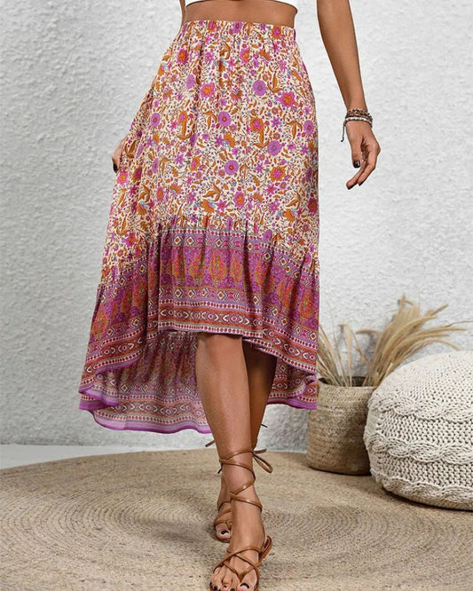 Jupe bohème avec motifs au look vibrant — BOHERIS