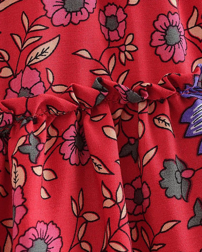 Jupe courte bohème trapèze à imprimé floral — vue 4