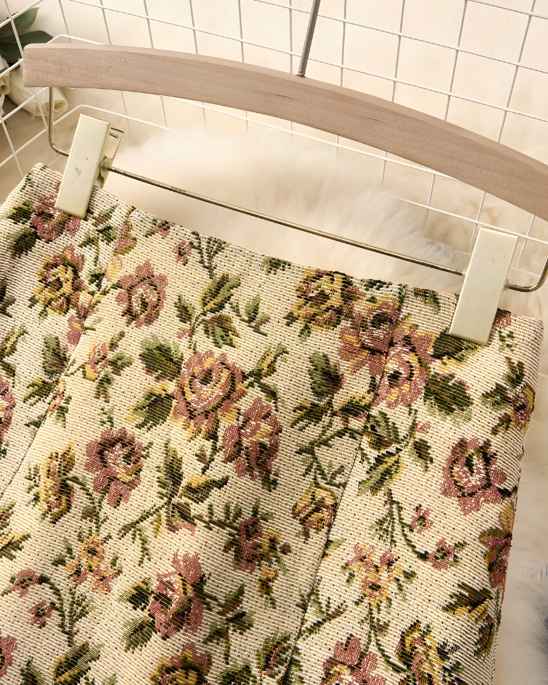 Jupe courte imprimé floral bohème été — vue 2