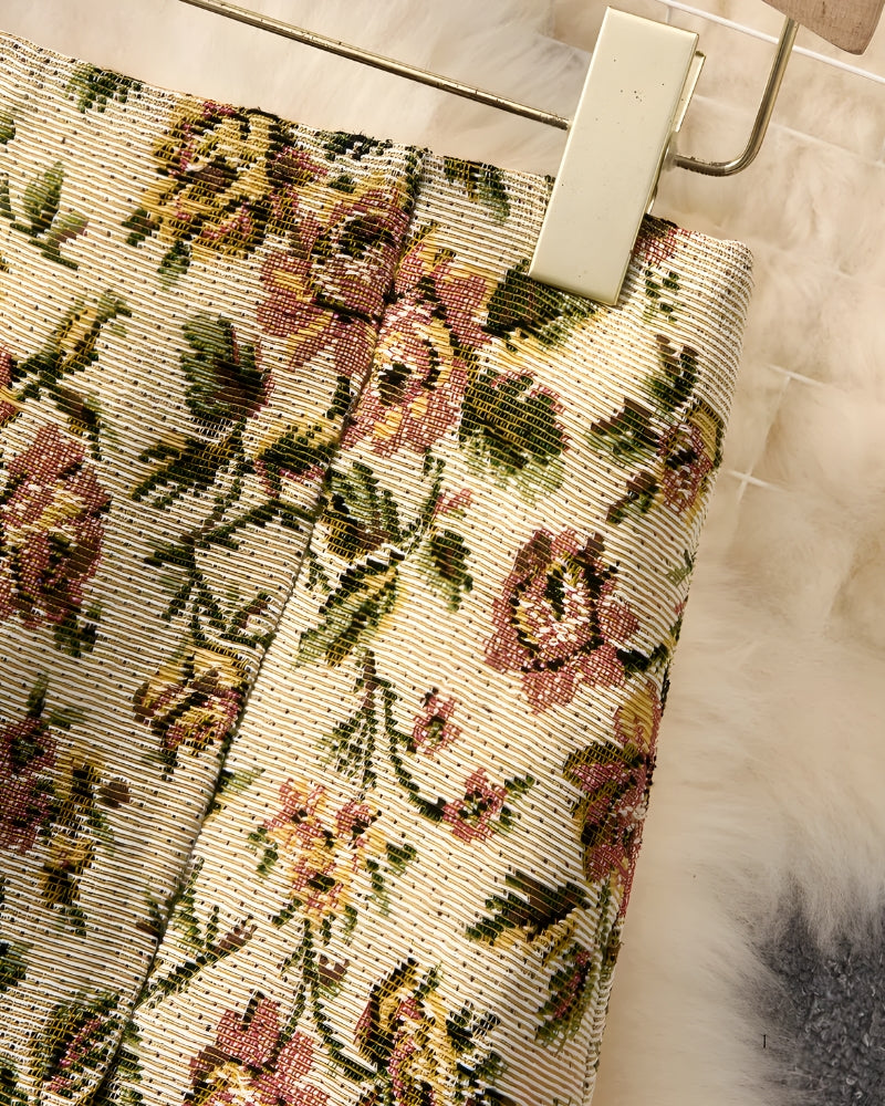 Jupe courte imprimé floral bohème été — vue 4