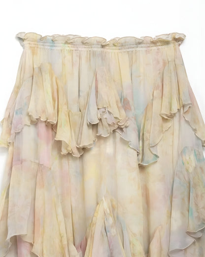 Jupe longue bohème vintage fluide — vue 6