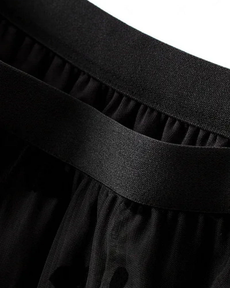 Jupe bohème longue en dentelle fleurie à appliqués — vue 10