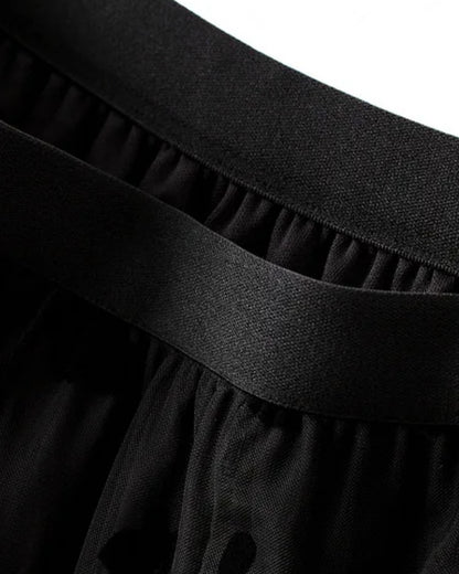 Jupe bohème longue en dentelle fleurie à appliqués — vue 10