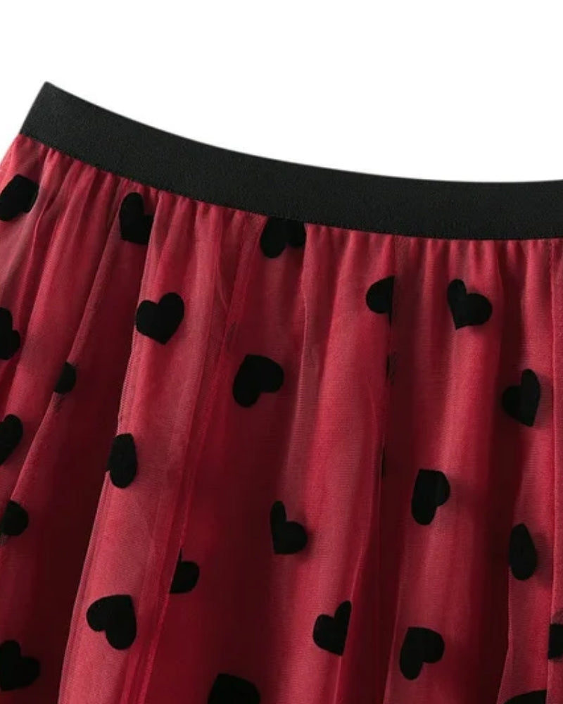 Jupe bohème longue en dentelle fleurie à appliqués — vue 6