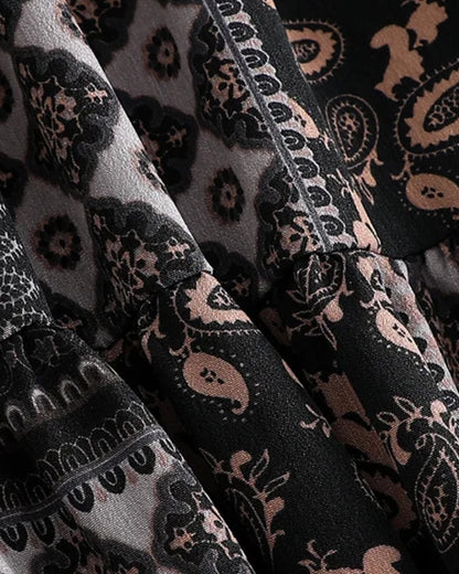 Jupe longue ethnique bohème taille élastique — vue 3
