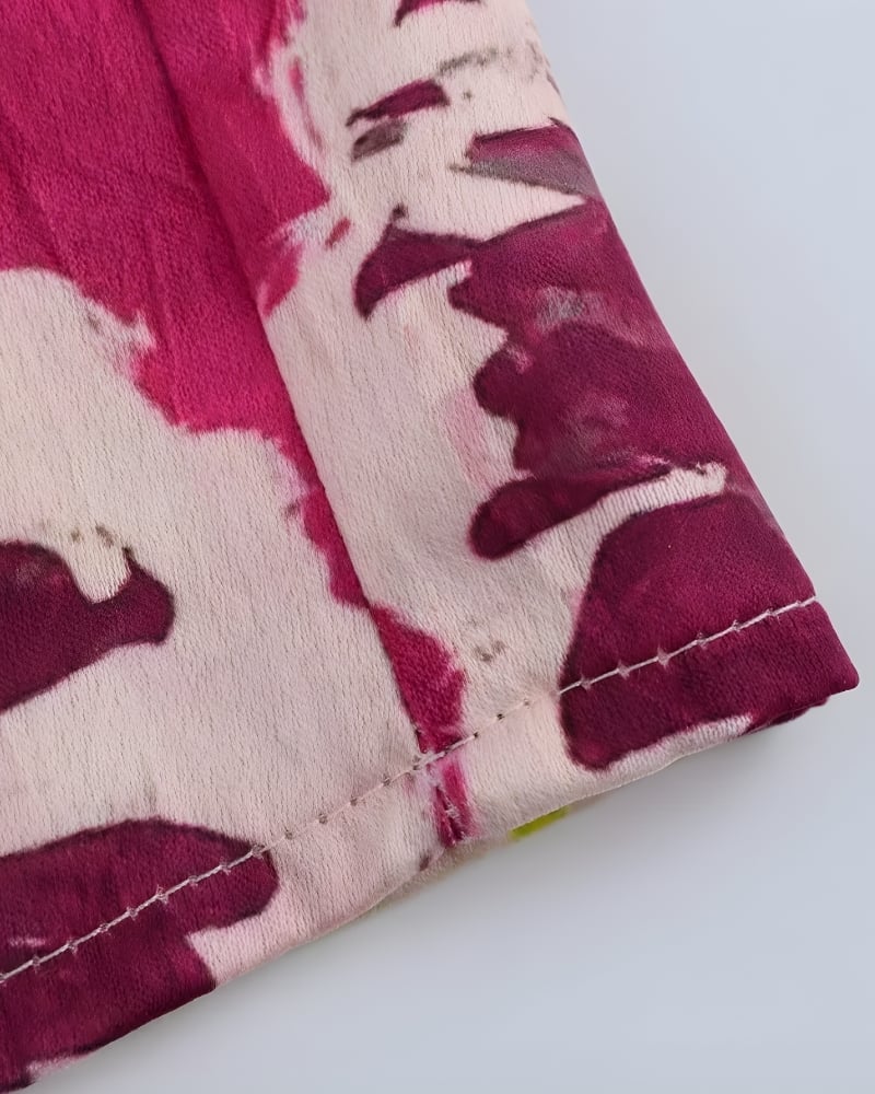 Jupe longue bohème satin rayures imprimé floral — vue 4