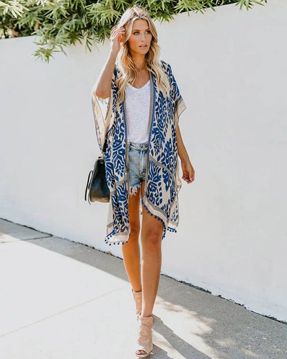 Kimono femme bleu — vue 3