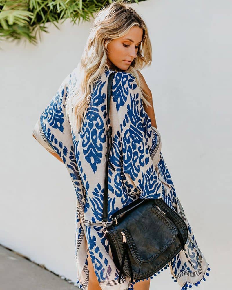 Kimono femme bleu — vue 4