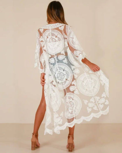 Kimono femme dentelle aérienne et légère — vue 3