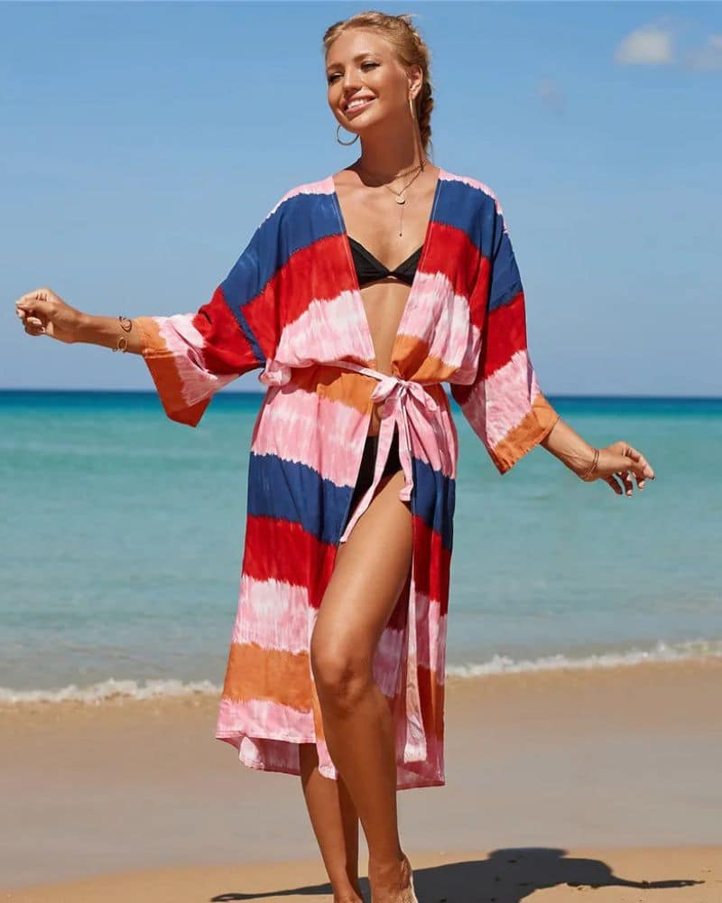 Kimono femme estival et multicolore — BOHERIS