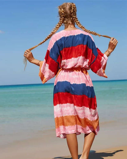 Kimono femme estival et multicolore — vue 3