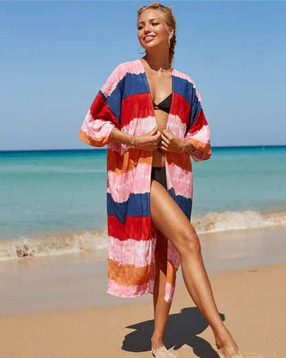 Kimono femme estival et multicolore — vue 4