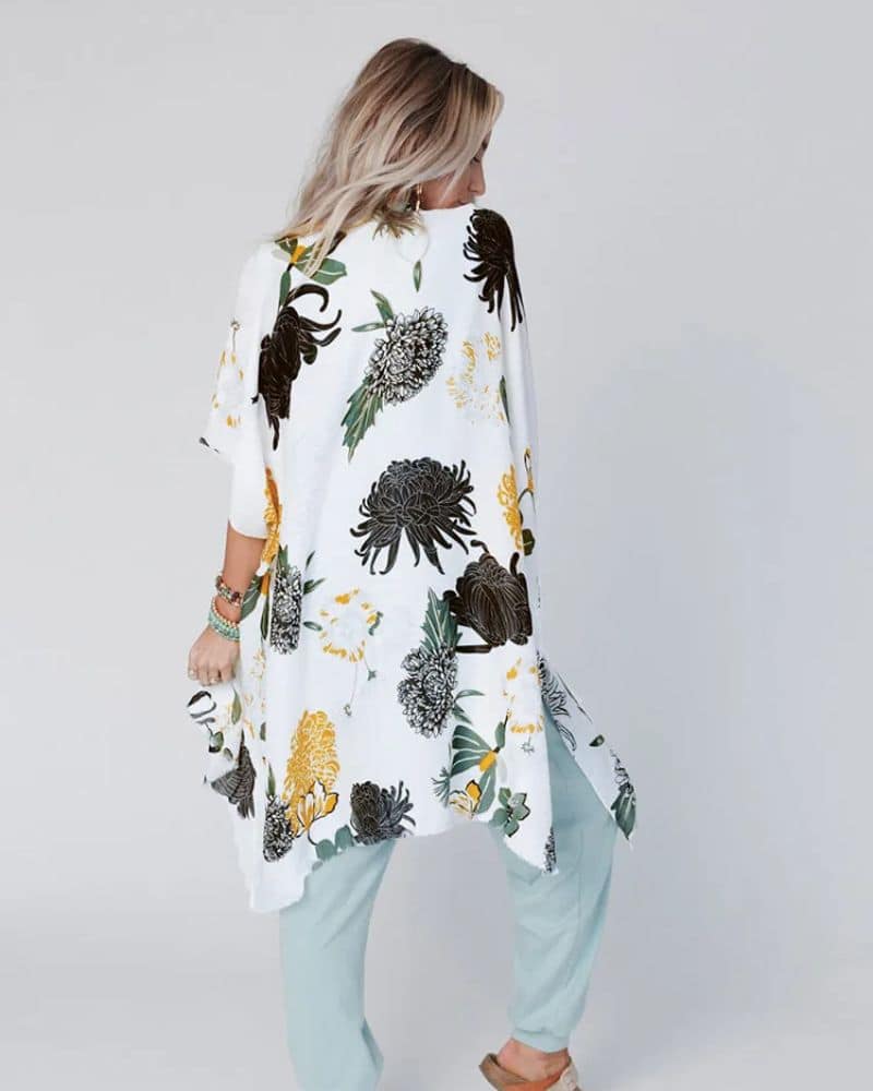Kimono femme fleuri et éclatant — vue 3