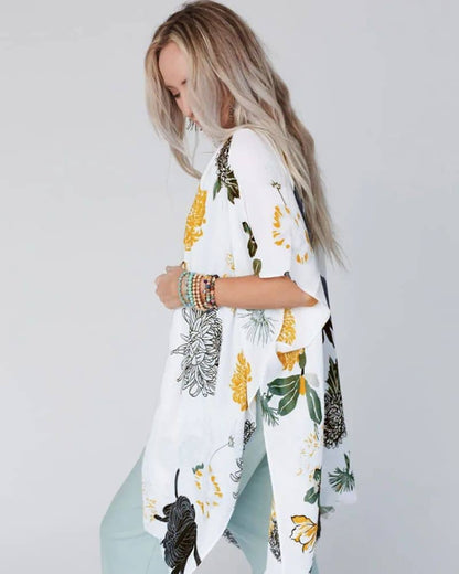 Kimono femme fleuri et éclatant — vue 4