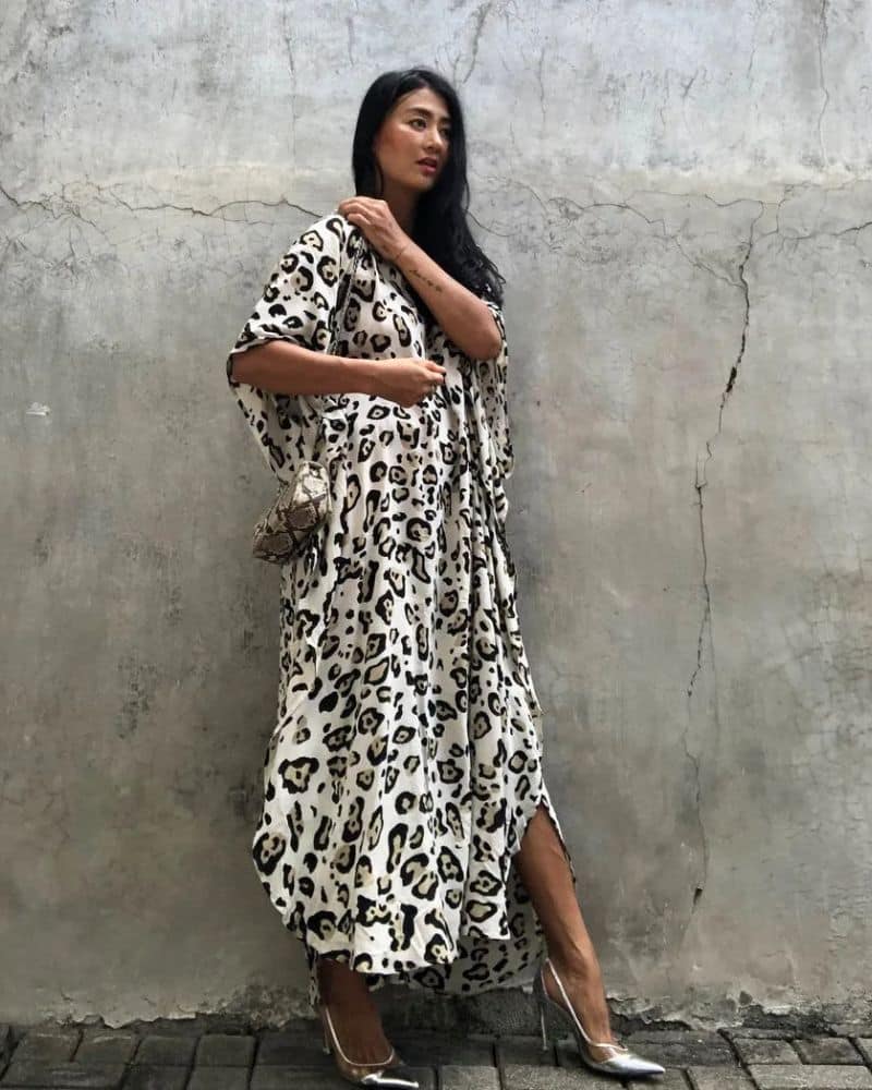 Kimono femme imprimé léopard beige — vue 3