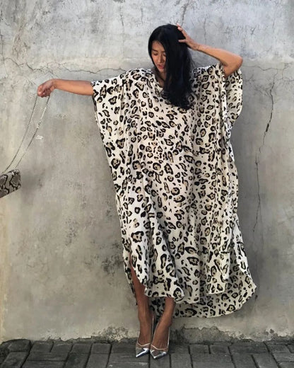 Kimono femme imprimé léopard beige — vue 5