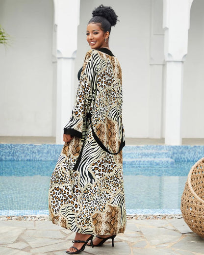 Kimono Femme Imprimé Savane Élégant