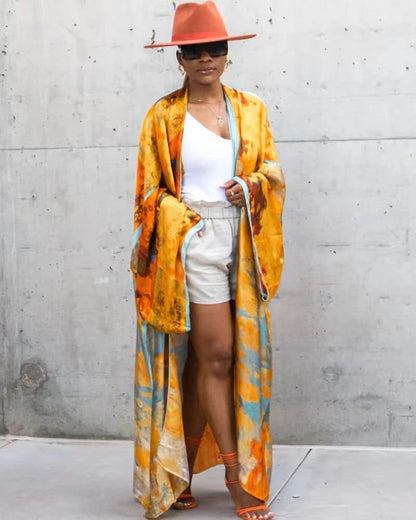 Kimono femme de plage éclatant et vibrant — BOHERIS