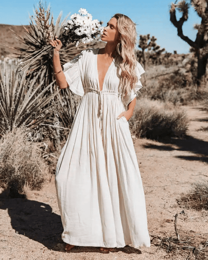 Kimono de plage blanc intemporel — vue 2
