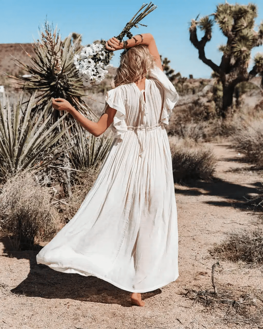 Kimono de plage blanc intemporel — vue 3