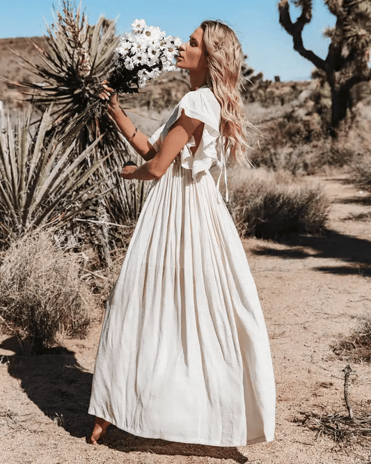 Kimono de plage blanc intemporel — BOHERIS