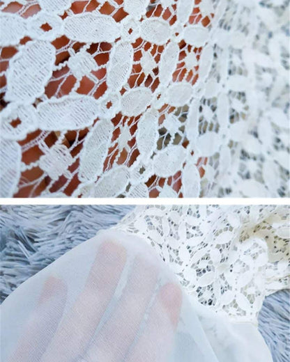 Robe blanche bohémienne de mariage — vue 3