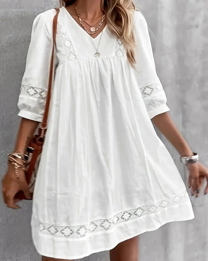 Robe bohème blanche — vue 2