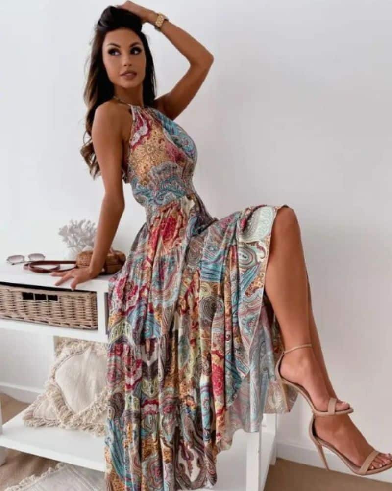 Robe bohème aux motifs — vue 4