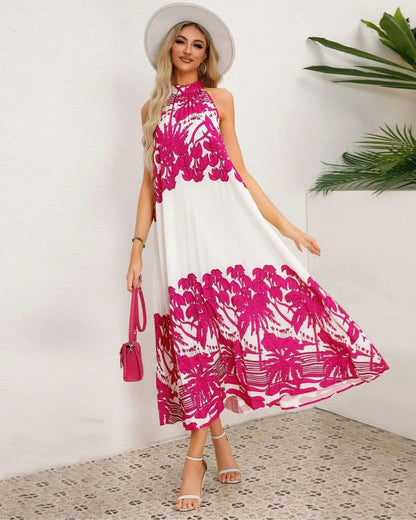 Robe bohème avec imprimé de palmier — BOHERIS