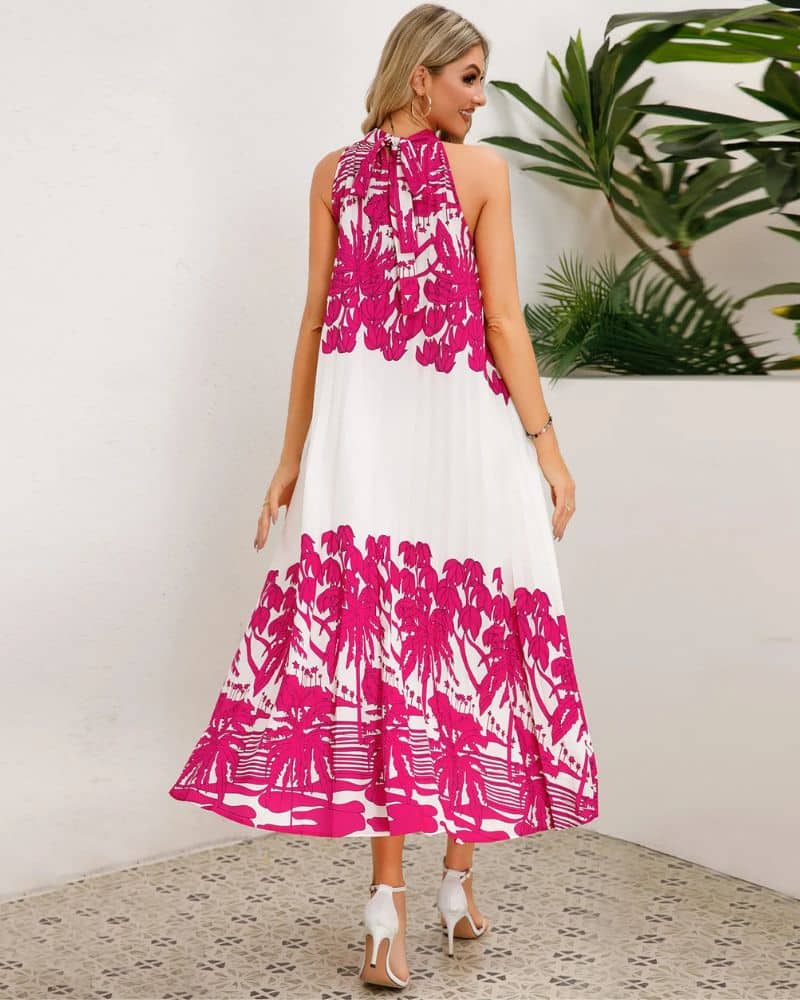 Robe bohème avec imprimé de palmier — vue 4