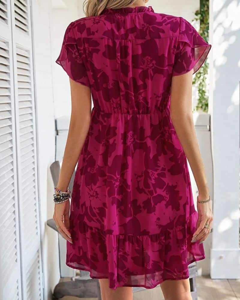 Robe bohème et avec col en v — vue 4