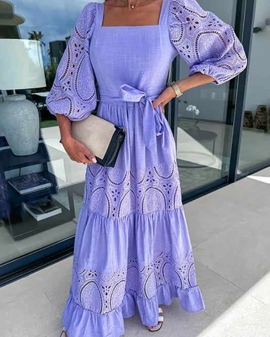 Robe bohème à broderies délicates — BOHERIS