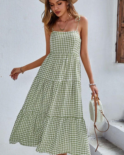 Robe bohème avec motifs à carreaux — vue 2
